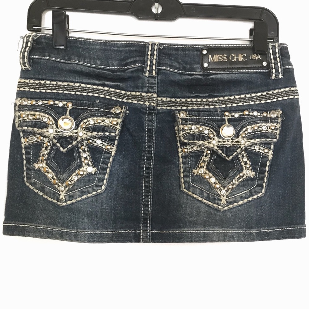 Jean Mini Skirt, Size Small